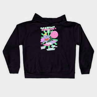 Pink Elephants Bubblegum Kids Hoodie